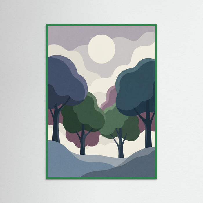 Green Wood Sunset Serenity
