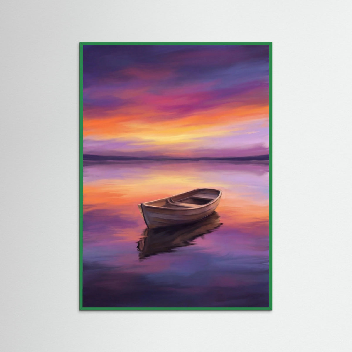 Green Wood Sunset Serenity