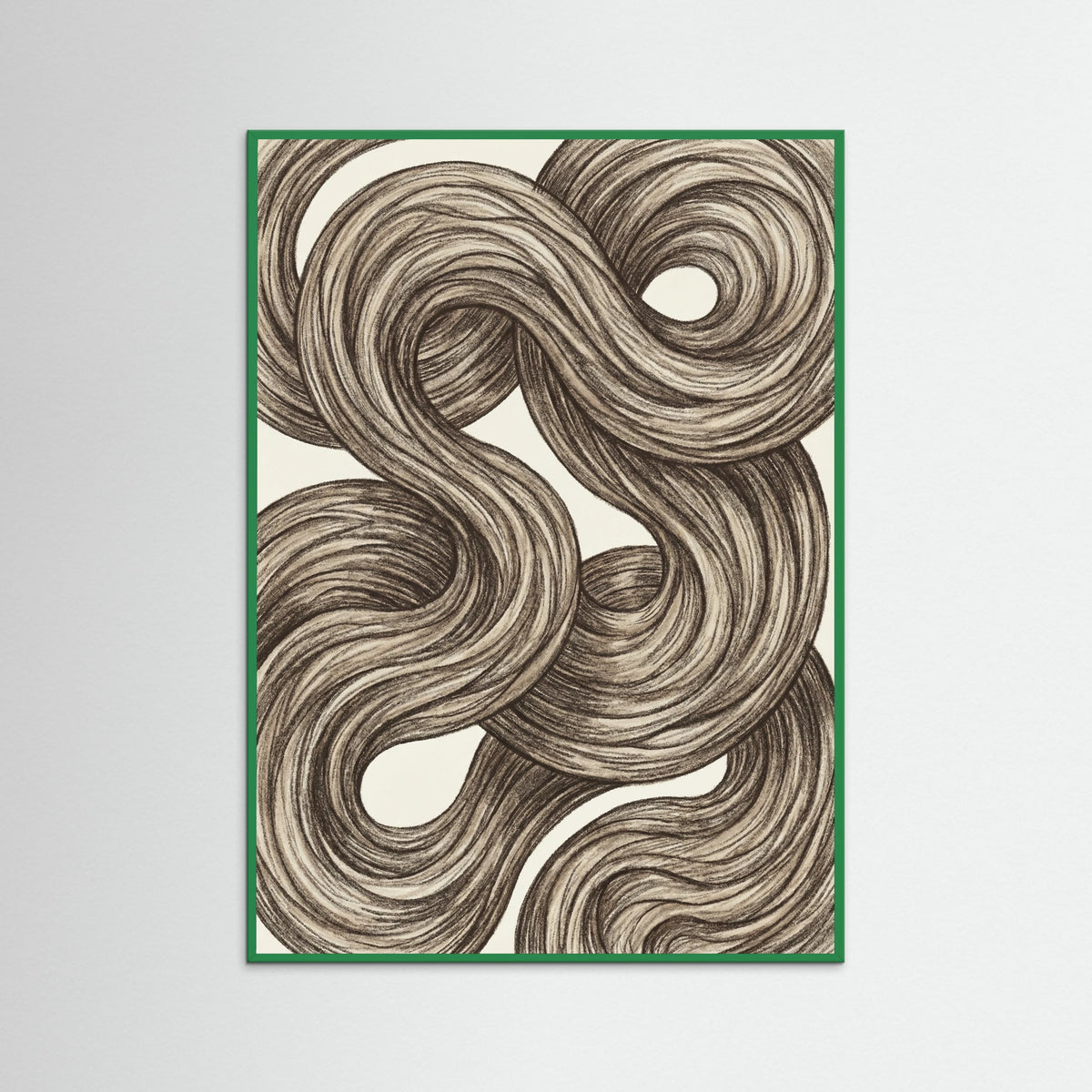Green Wood Swirling Organic Forms