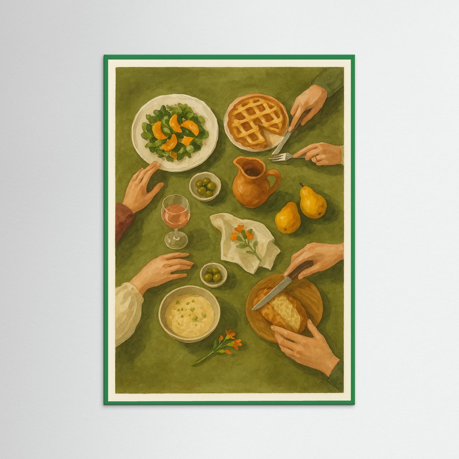 Green Wood Tea Time Arrangement 1