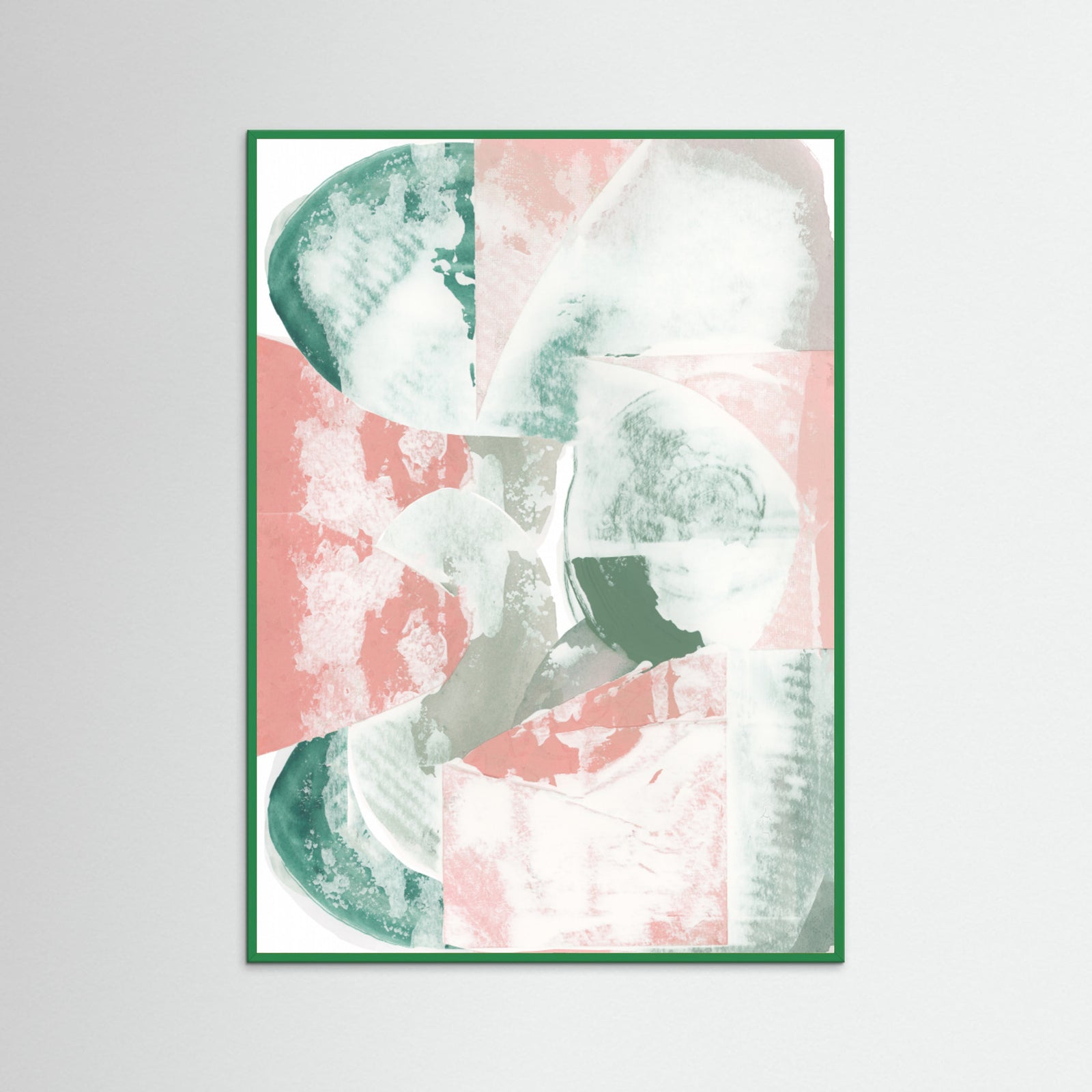 Green Wood Terra & Teal 1 Poster