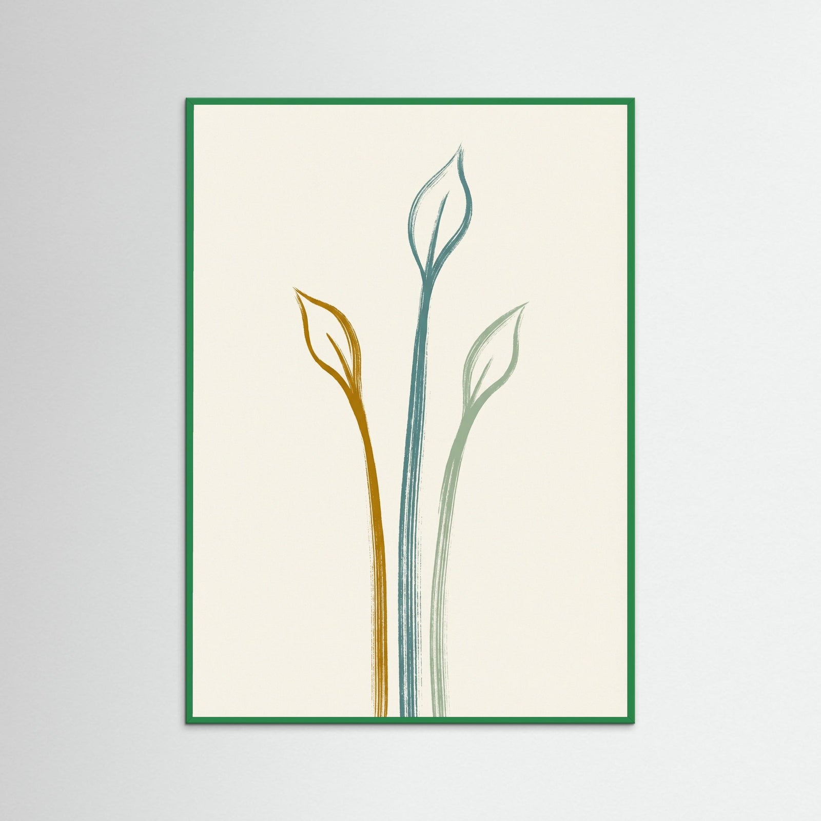 Green Wood Textured Flora