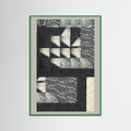 Green Wood Textured Tides 1 Poster