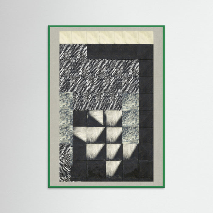 Green Wood Textured Tides 2 Poster