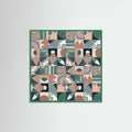 Green Wood The Mid Century Grid Pattern Poster