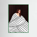 The Woman With Black and White Stripes Poster – Poster und Kunstdruck