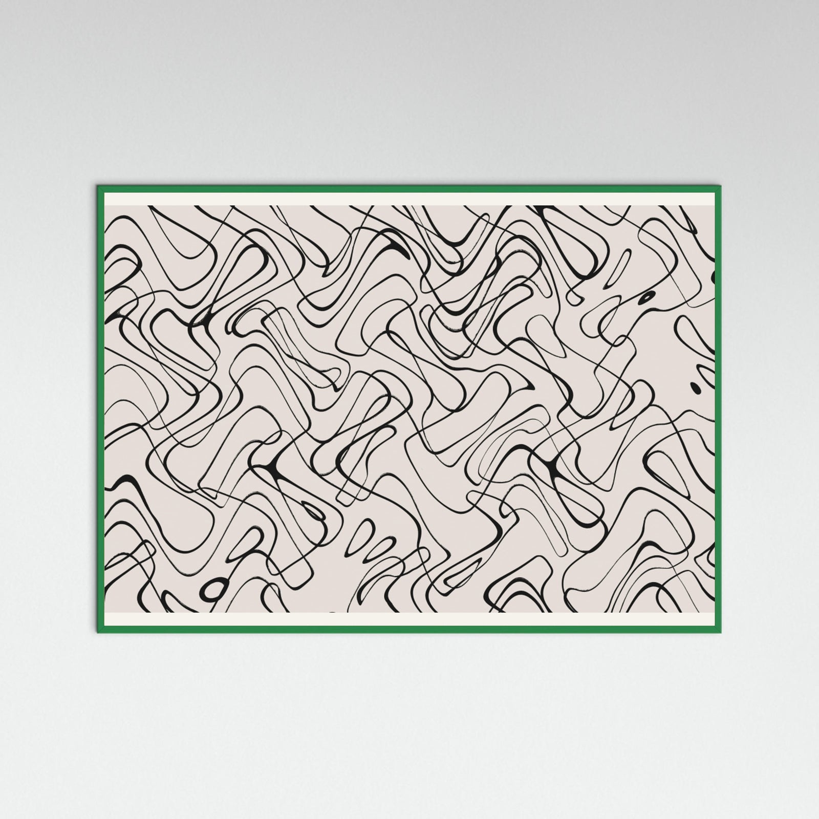 Green Wood Thin Shakey Lines Poster