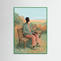 Green Wood Thoughtful Pause