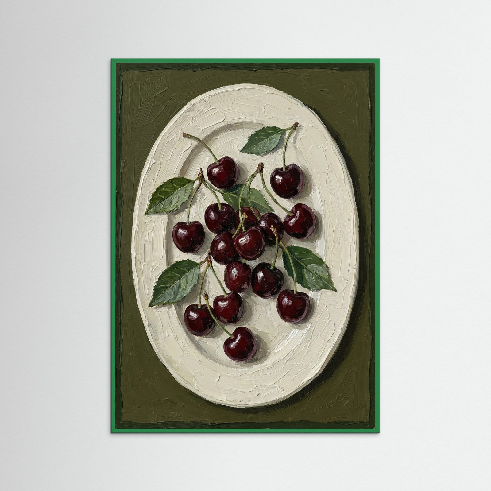 Green Wood Three Silver Fish