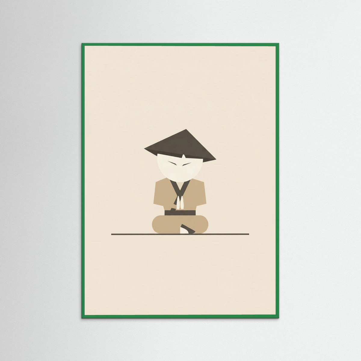 Green Wood Three Stylized Figures