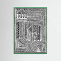 Green Wood Tribal Abstract Poster