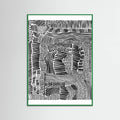 Green Wood Tribal Art Poster