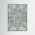 Green Wood Tribal Sun Poster