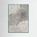 Green Wood Tribal Tapestry - Circles Poster