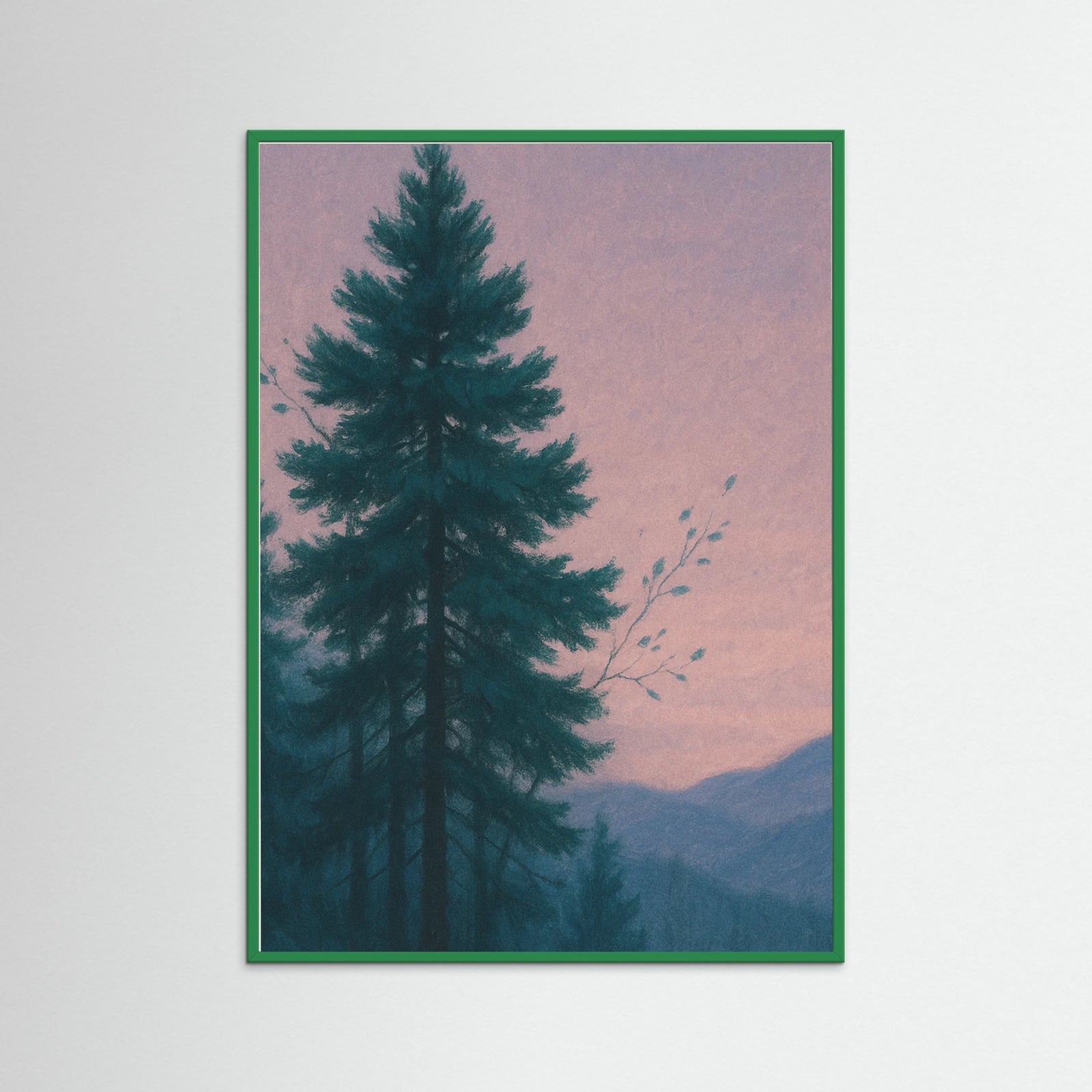 Green Wood Twilight Pines