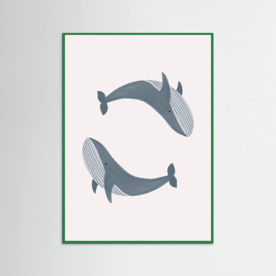 Two Whales Poster – Poster und Kunstdruck