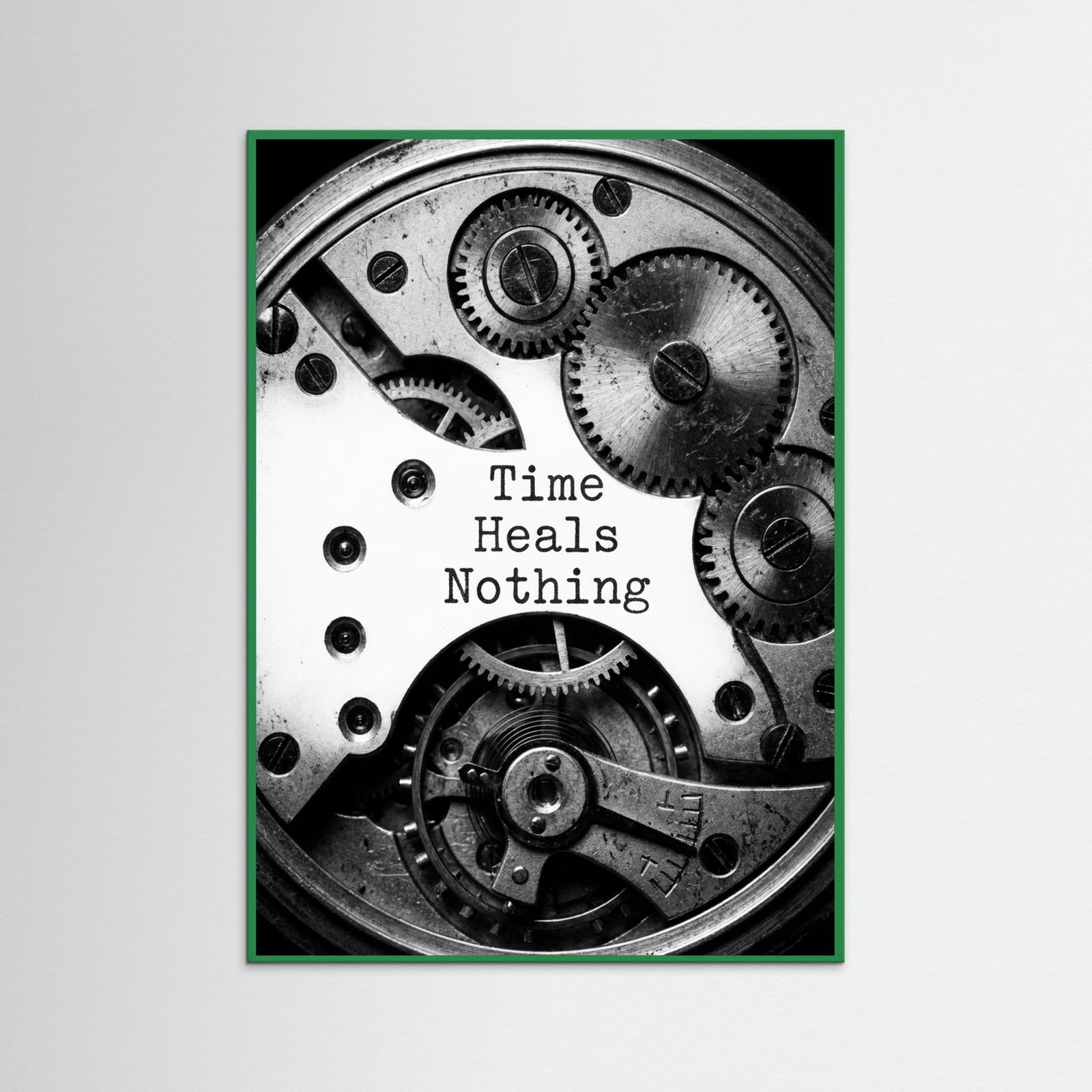 Green Wood Typed Expression