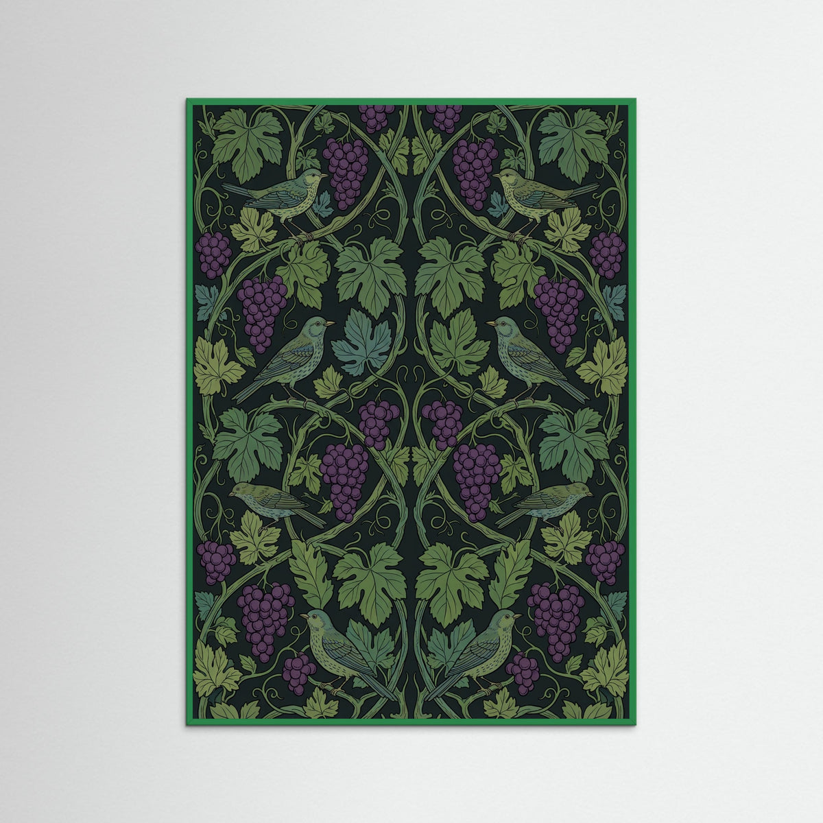 Green Wood Verdant Bloom Pattern