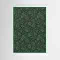 Green Wood Verdant Floral Tapestry