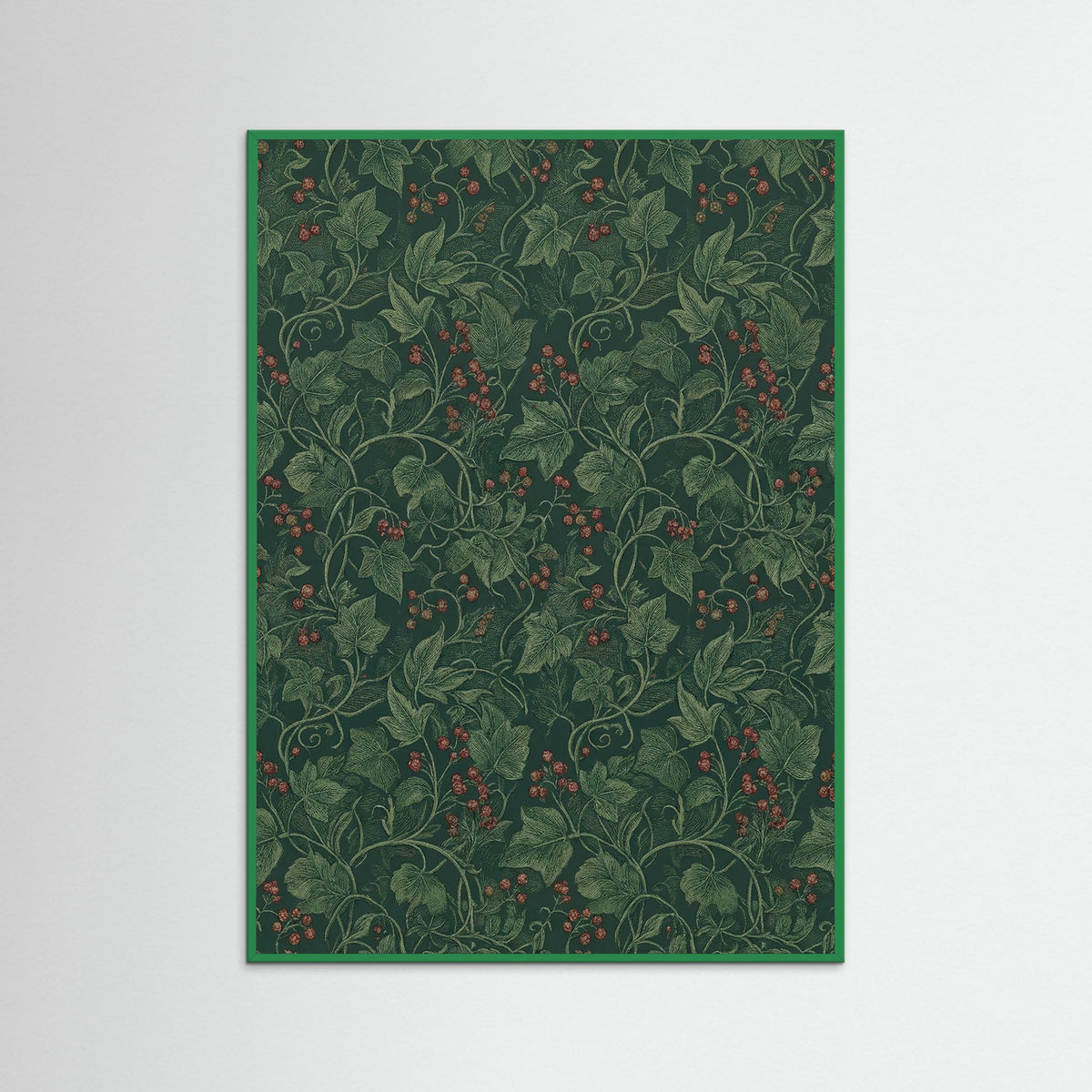 Green Wood Verdant Floral Tapestry