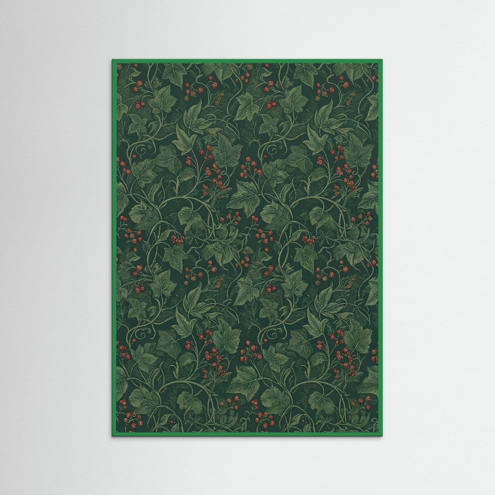 Green Wood Verdant Floral Tapestry