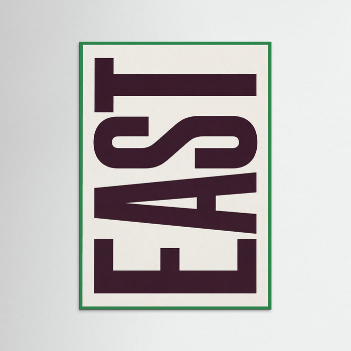 Green Wood Vertical Typography