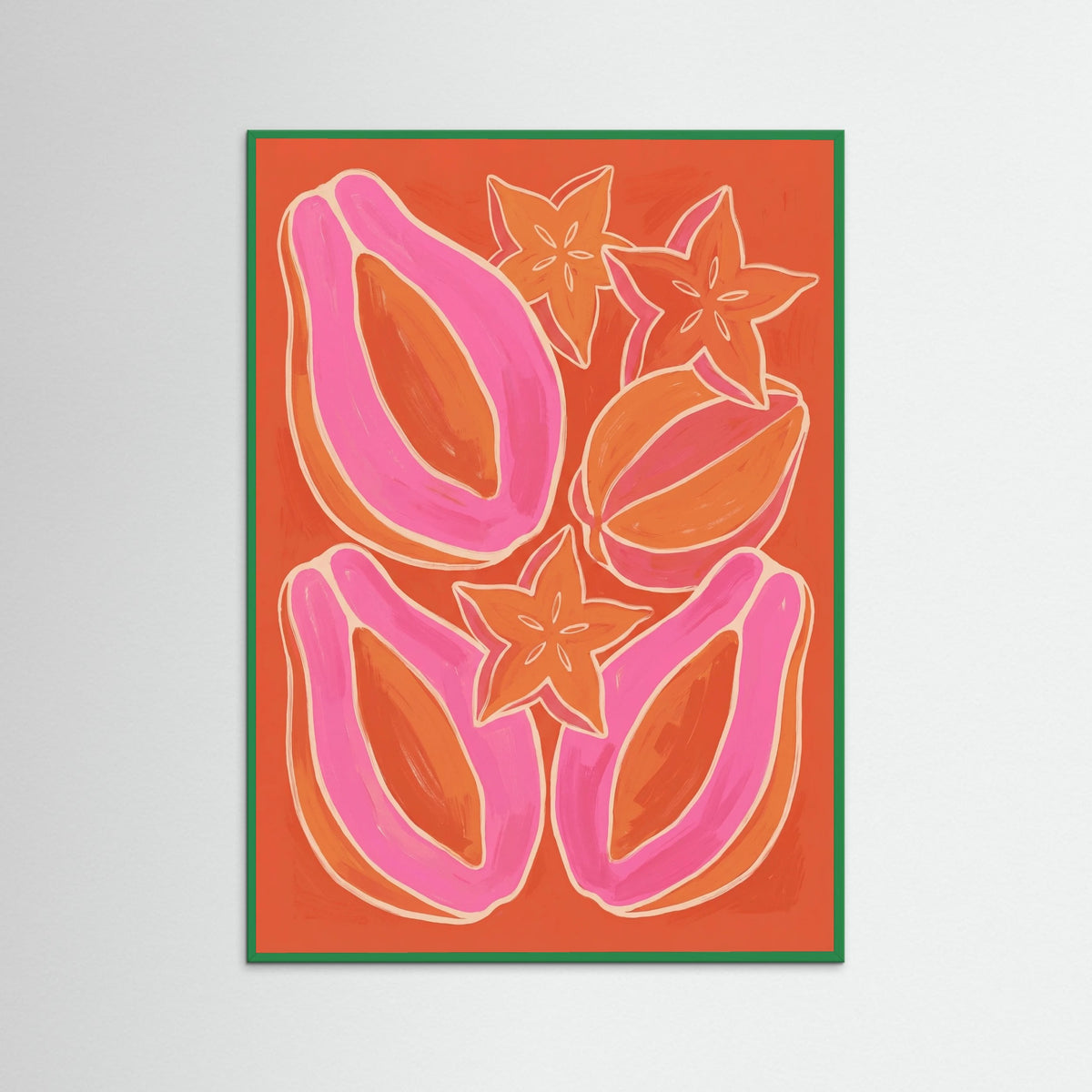 Green Wood Vibrant Blooms