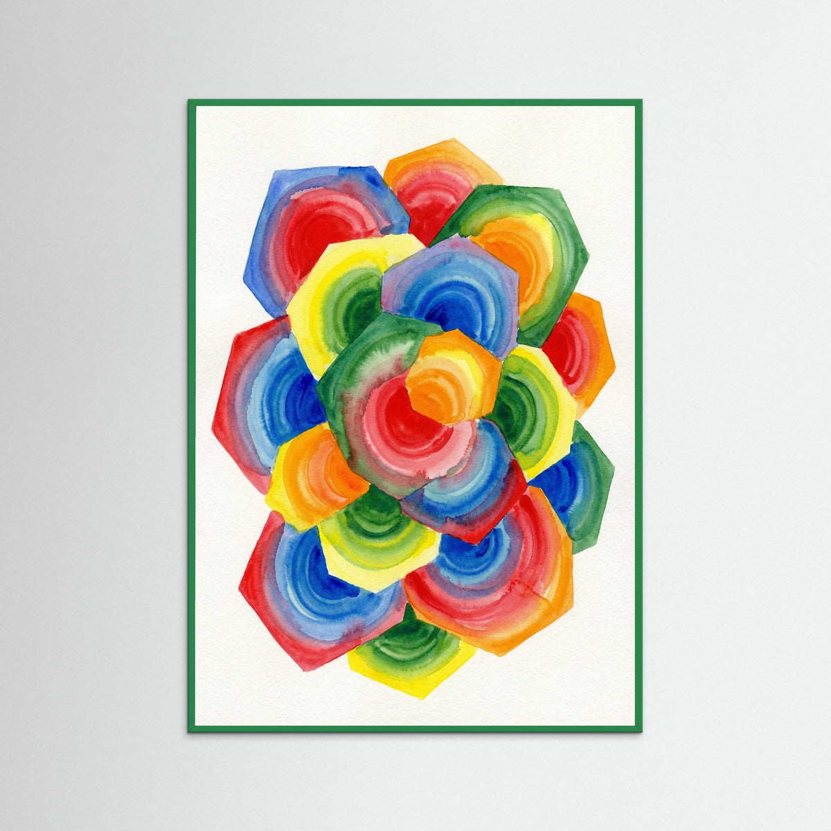 Green Wood Vibrant Concentric Harmony