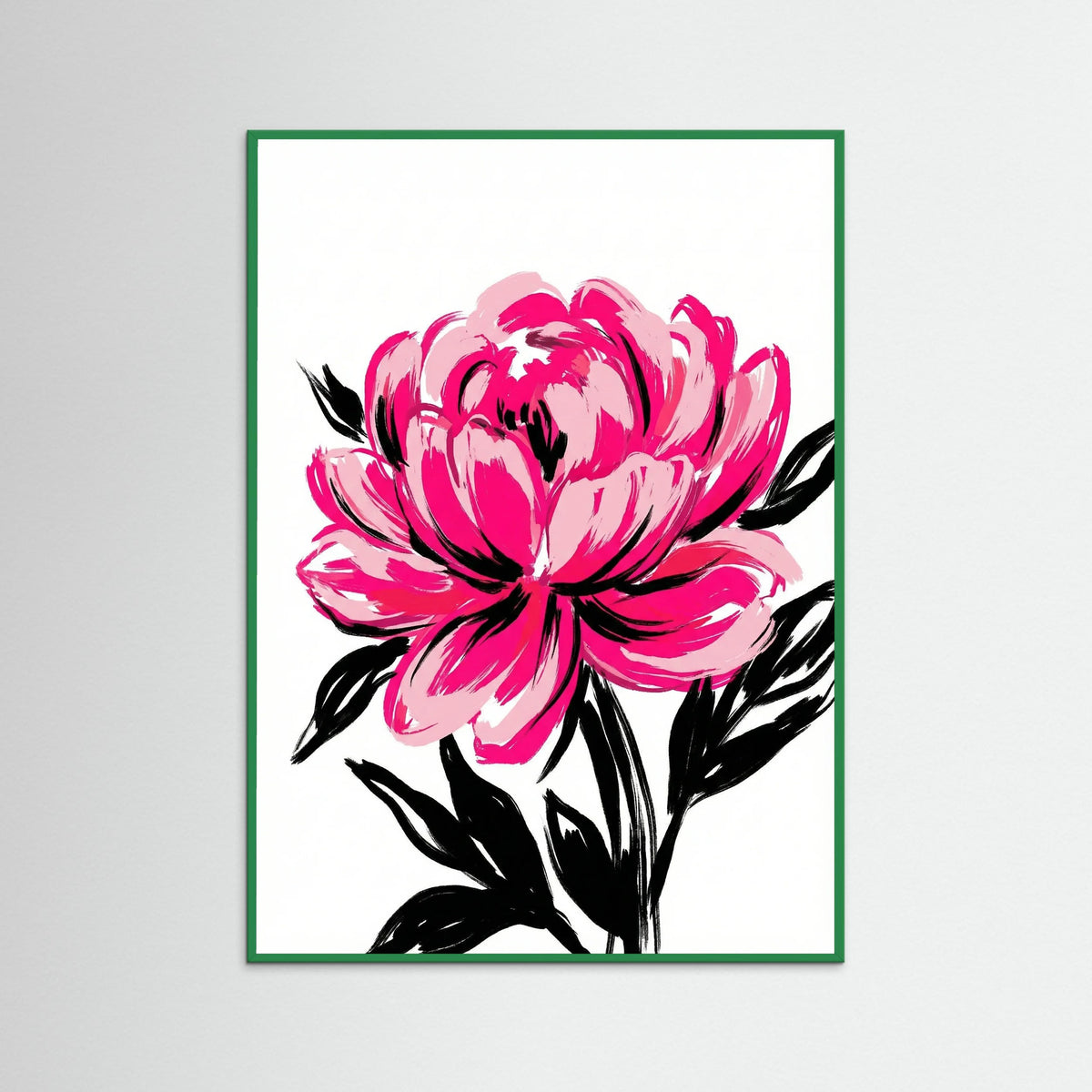 Green Wood Vibrant Floral Embrace