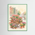 Green Wood Vibrant Market Flowers