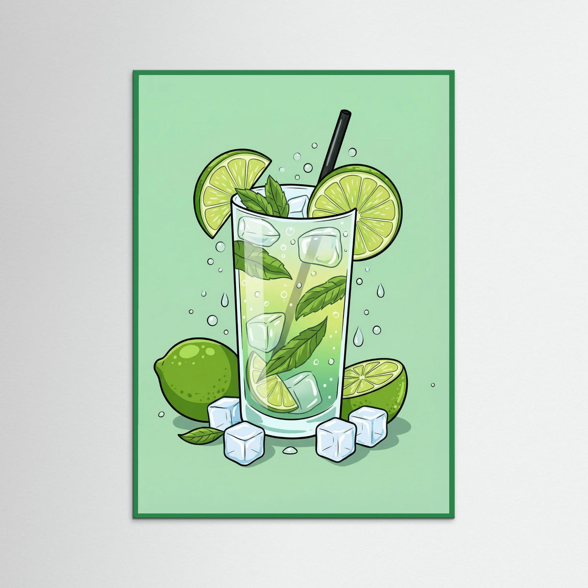 Green Wood Vibrant Mojito Art