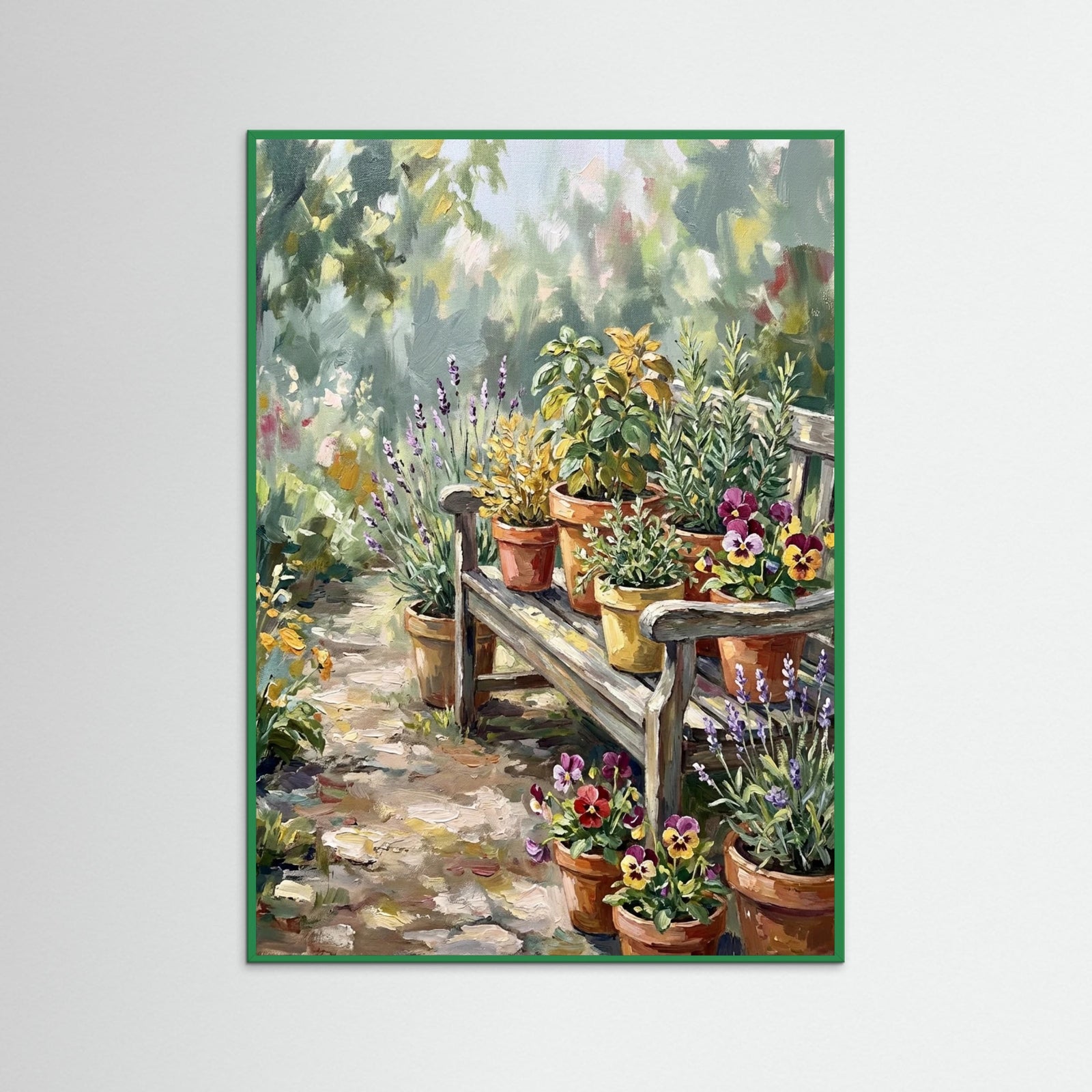 Green Wood Vibrant Pitcher Blooms