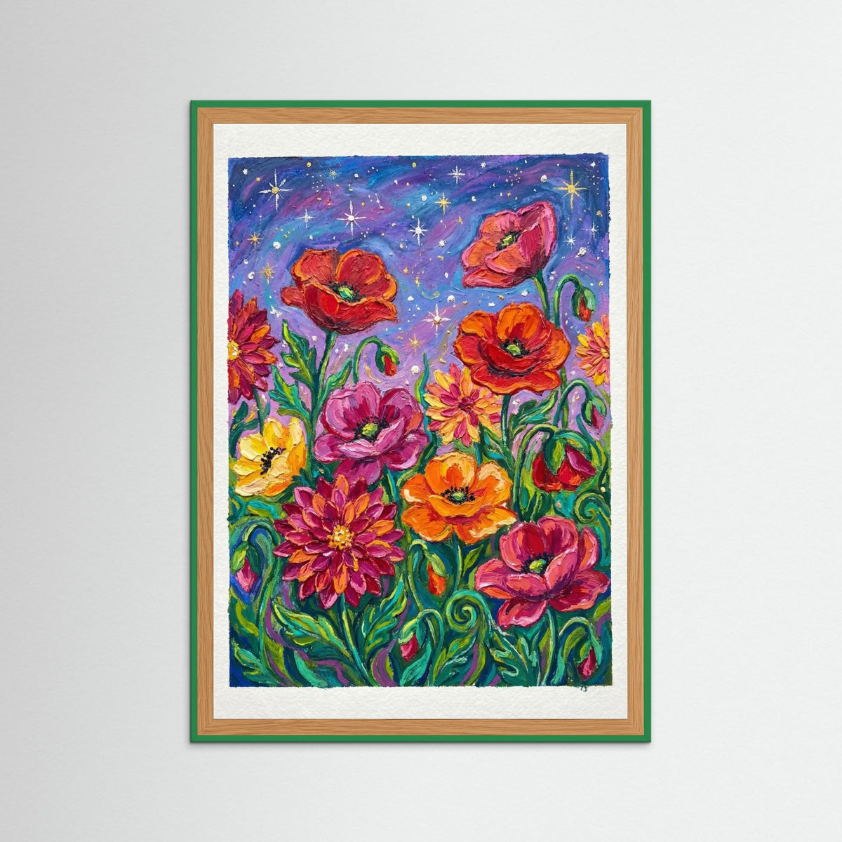 Green Wood Vibrant Sunflower Dream