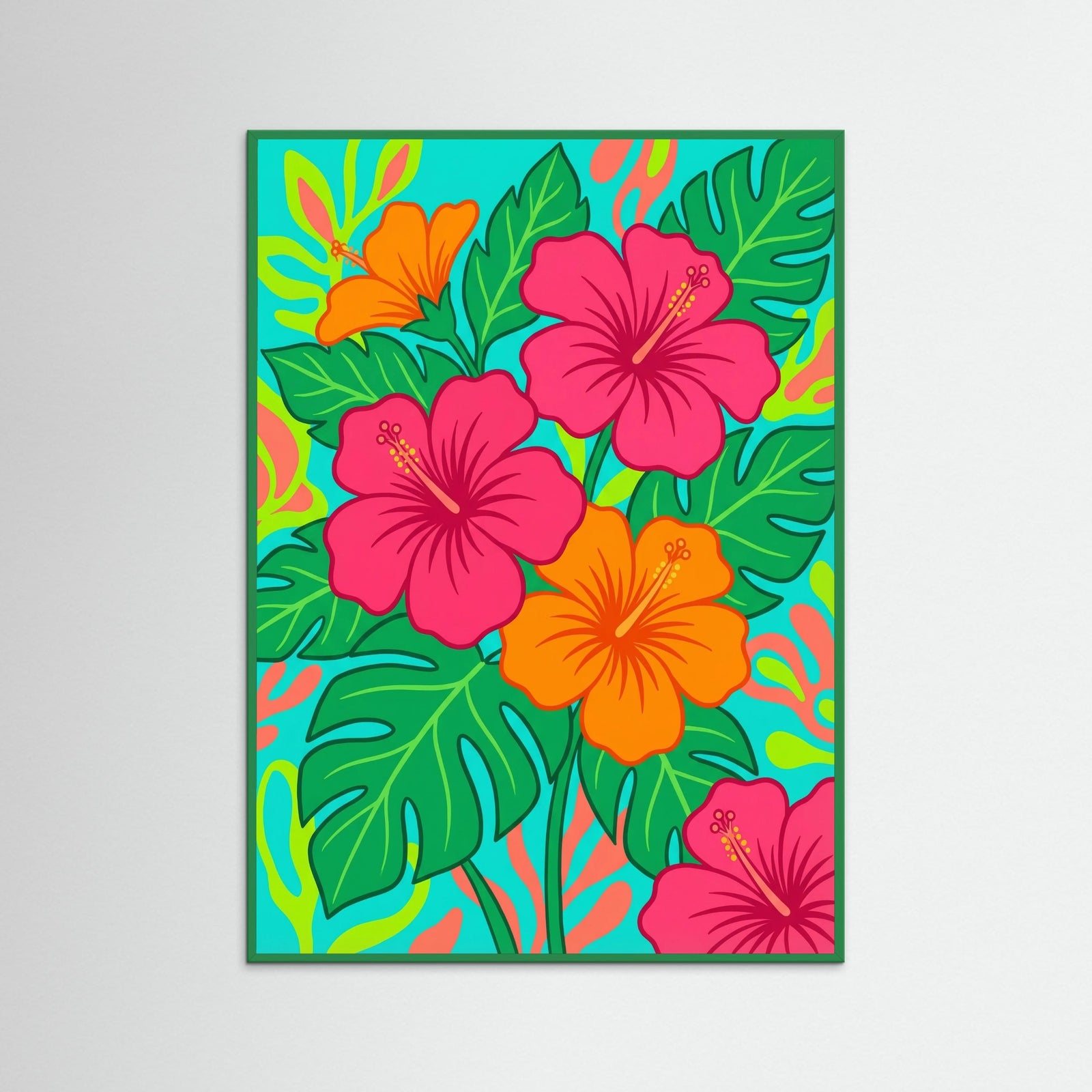 Green Wood Vibrant Sunflower Vase