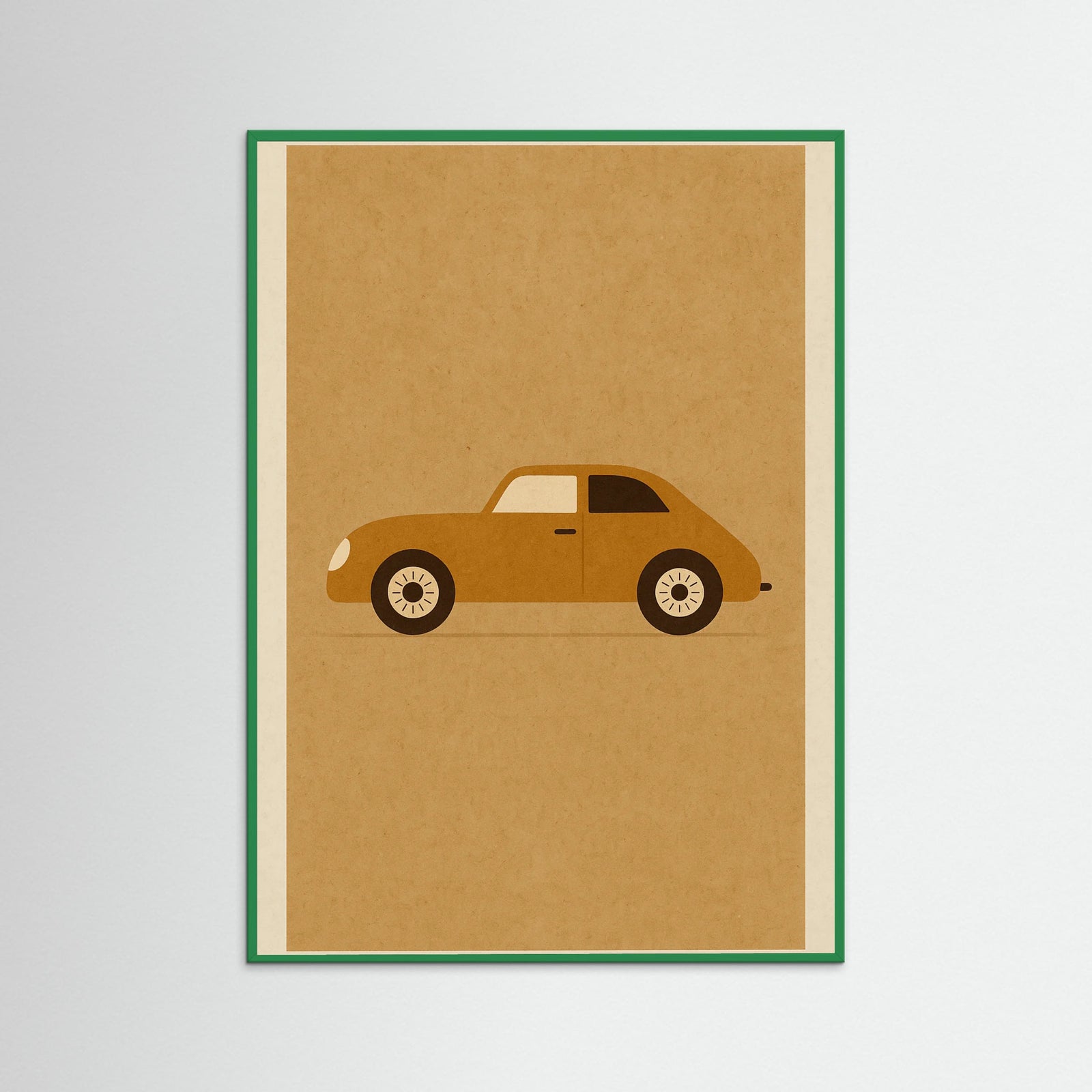 Green Wood Vintage Racecar