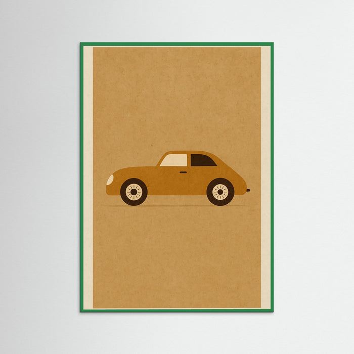 Green Wood Vintage Racecar