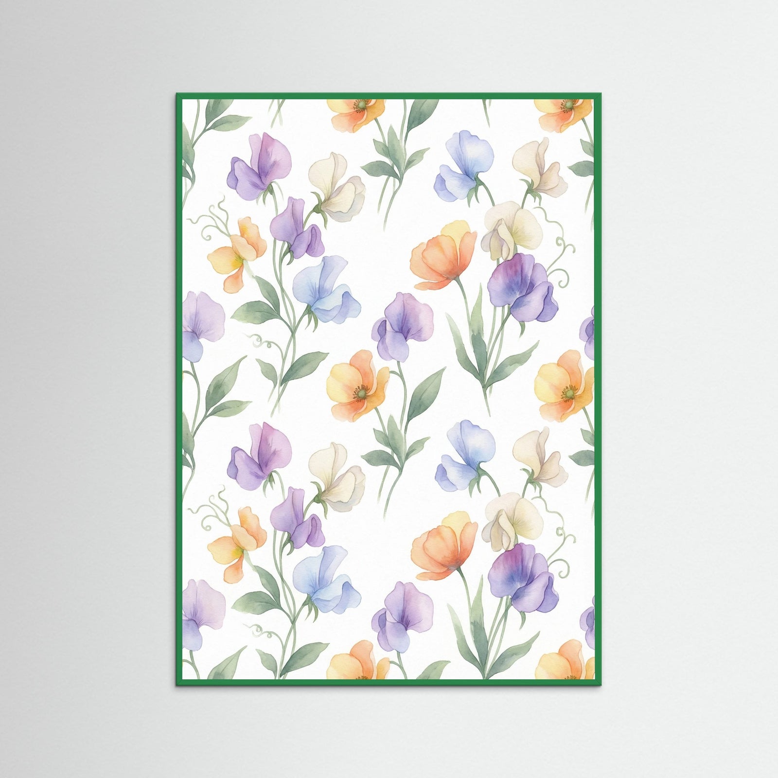 Green Wood Vintage Rose Blooms