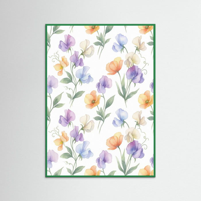 Green Wood Vintage Rose Blooms