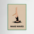 Green Wood Vintage Swimmer
