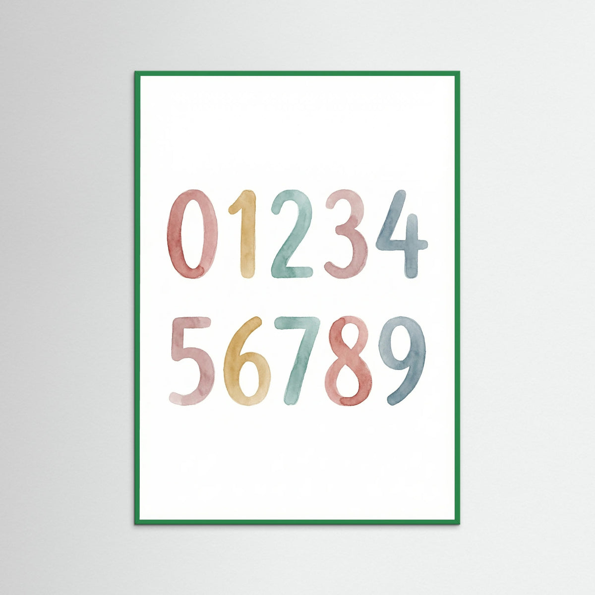 Green Wood Watercolor Alphabet