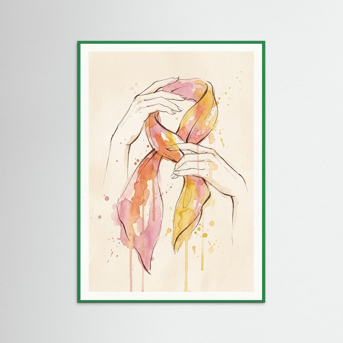 Green Wood Watercolor Muse