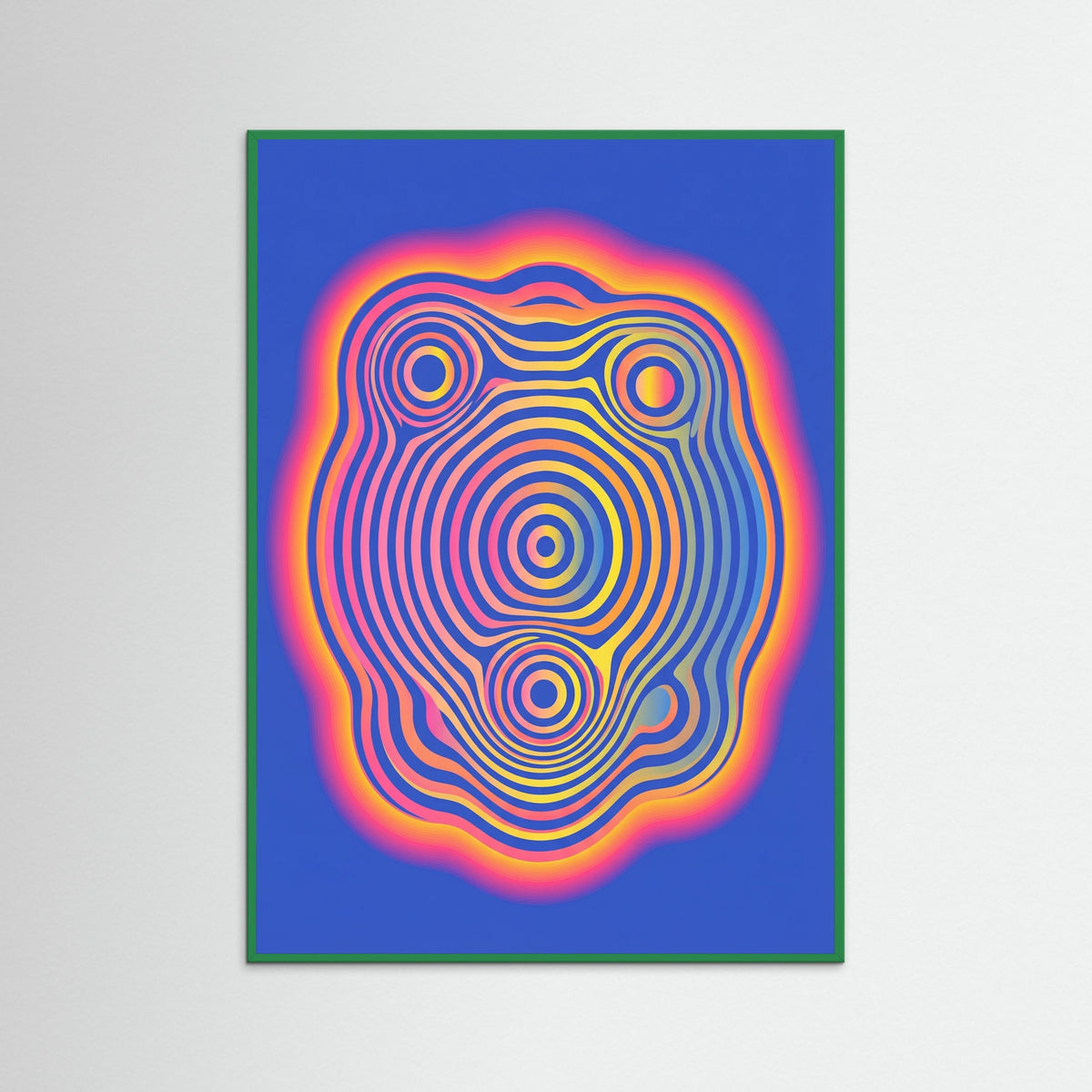 Green Wood Wavy Checkers Bloom
