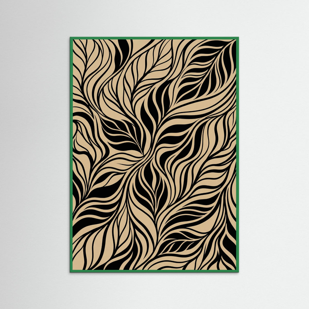 Green Wood Wavy Contrast
