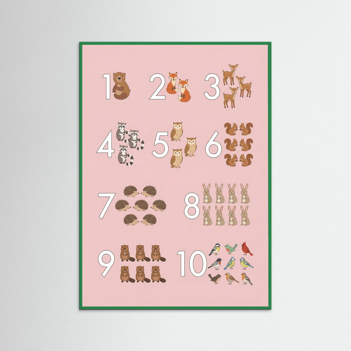 Green Wood Whimsical Alphabet Menagerie