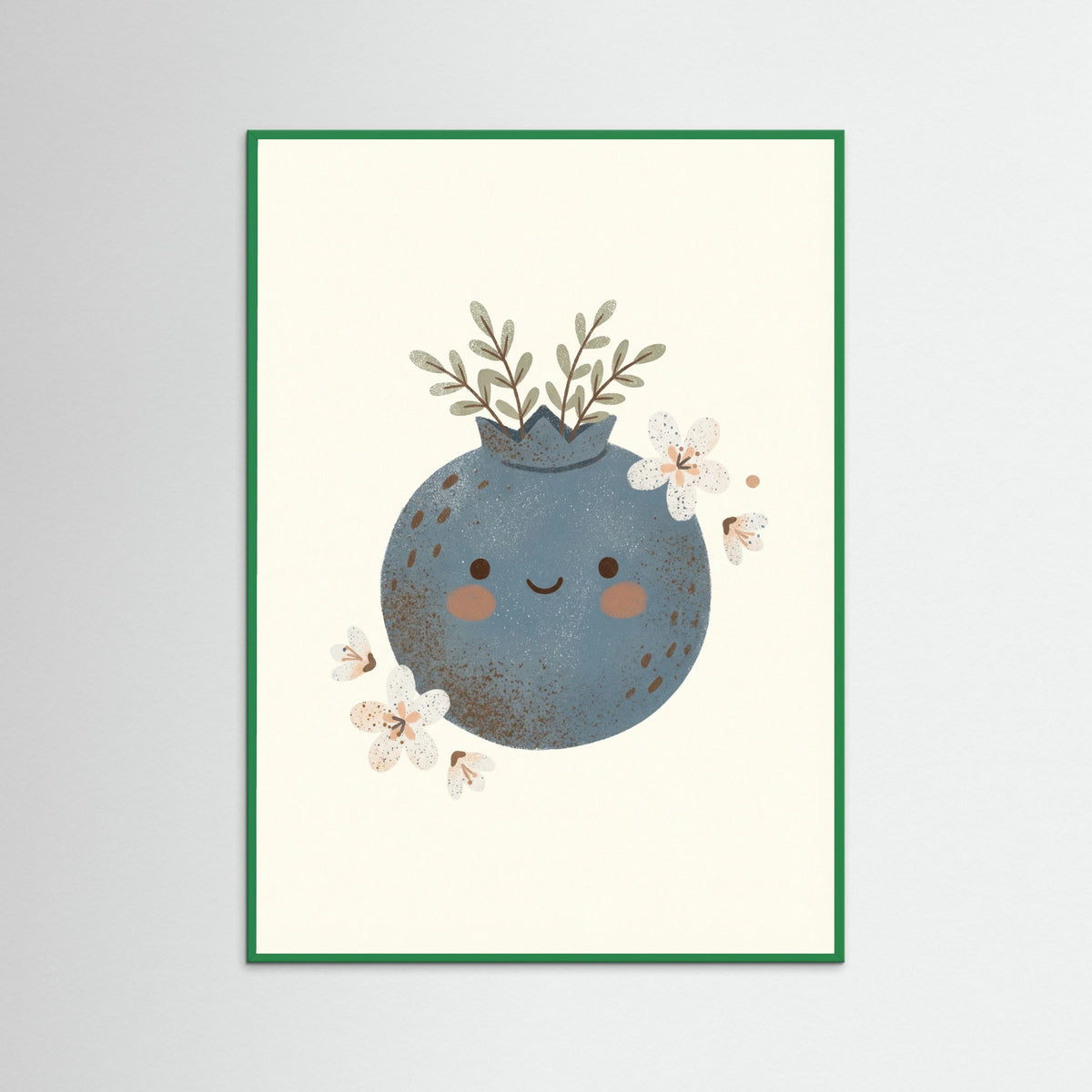 Green Wood Whimsical Apple Friend