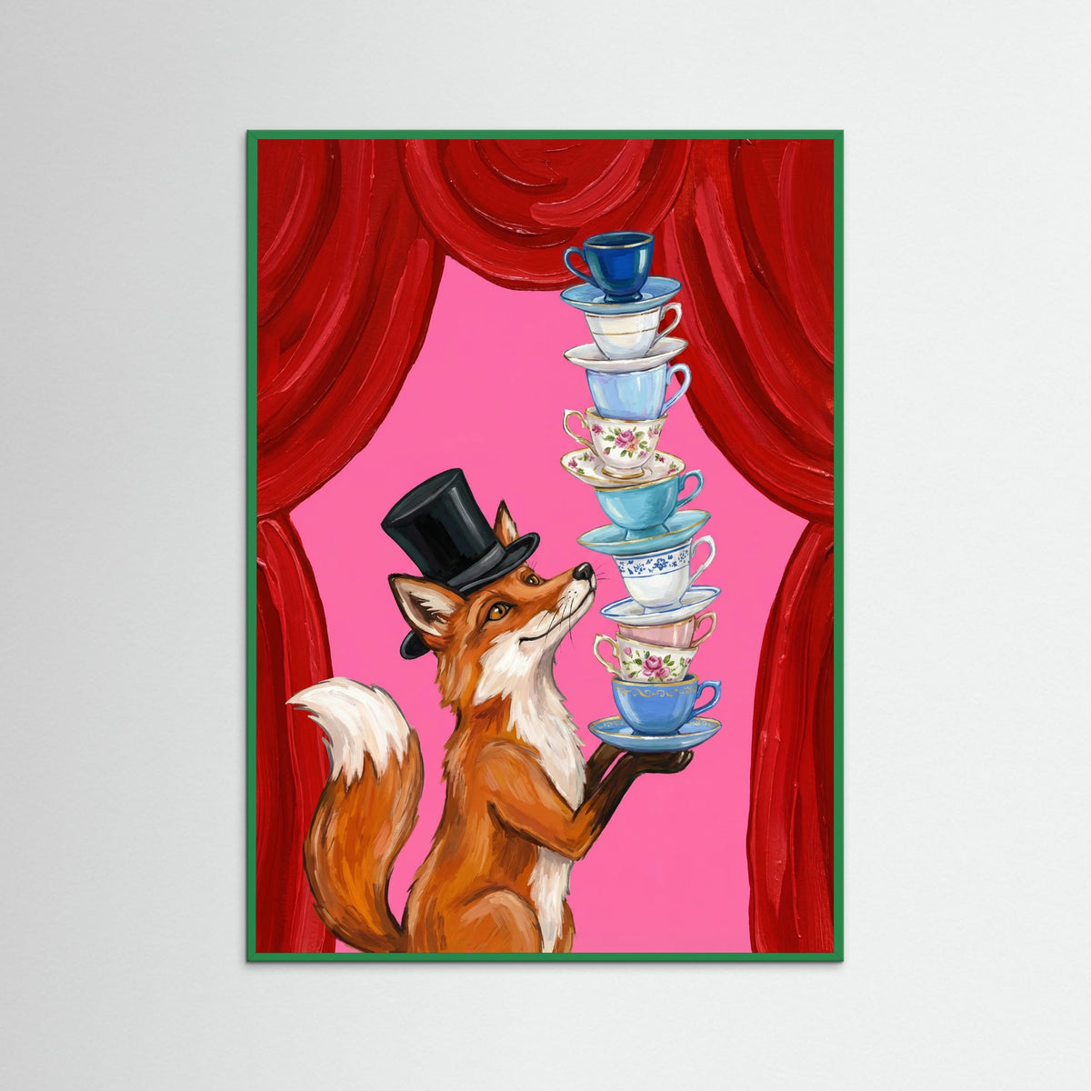 Green Wood Whimsical Duck Gathering