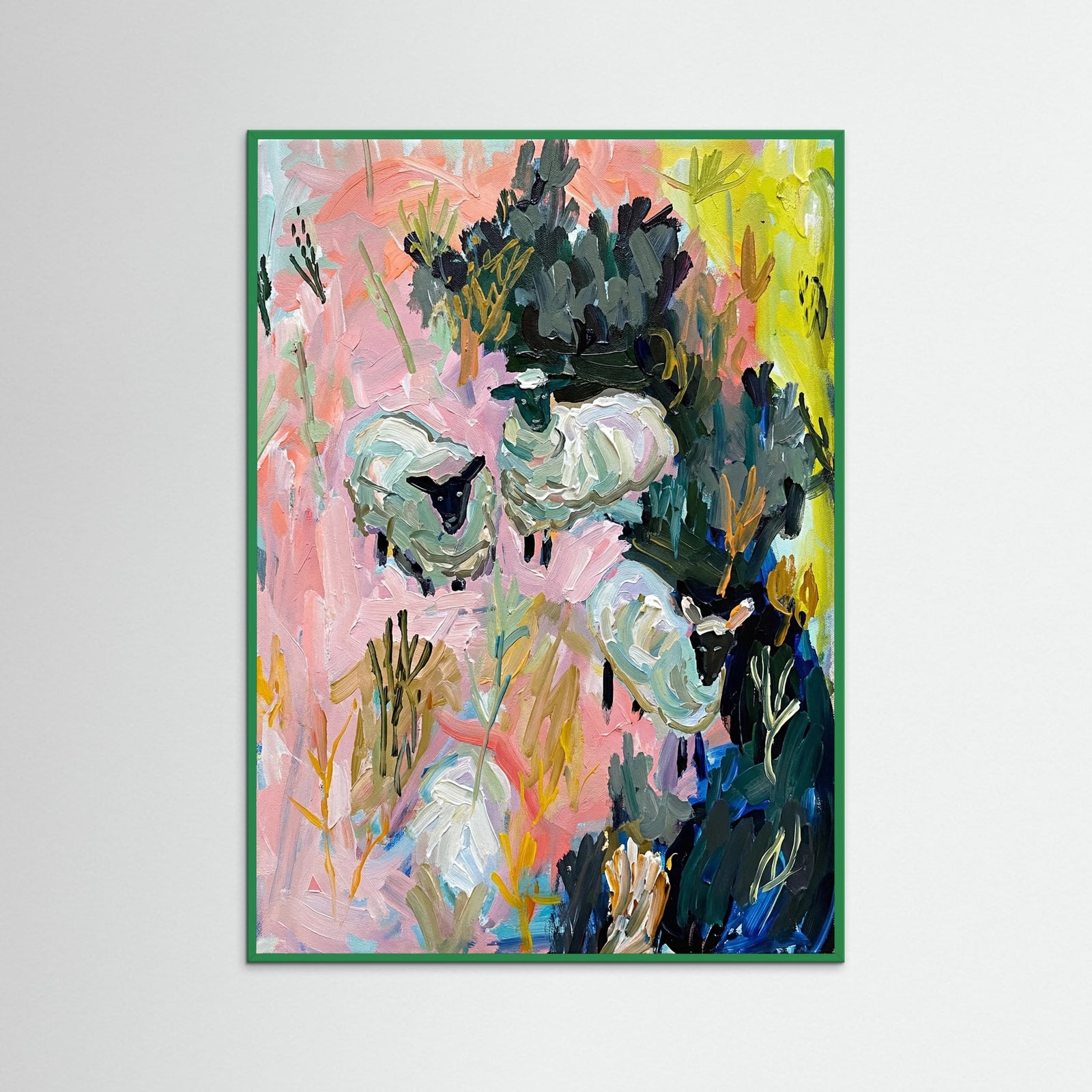 Green Wood Whimsical Flock