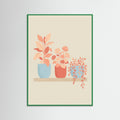 Green Wood Whimsical Floral Vase