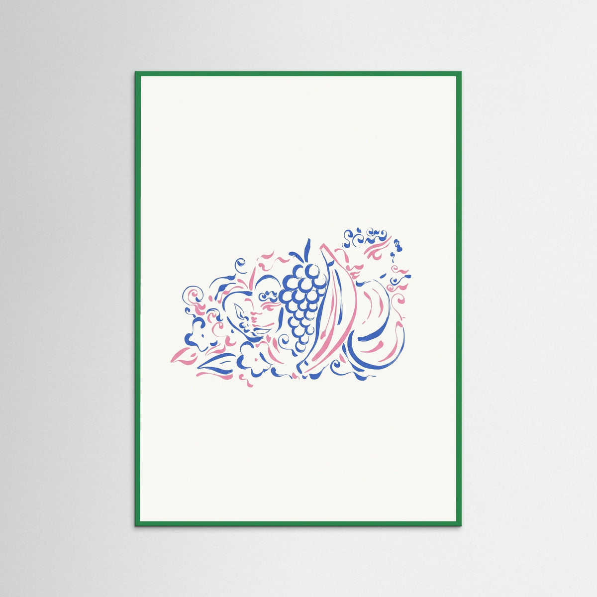 Green Wood Whimsical Fruit Medley