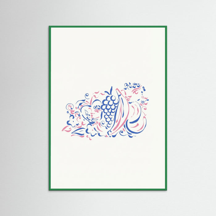 Green Wood Whimsical Fruit Medley